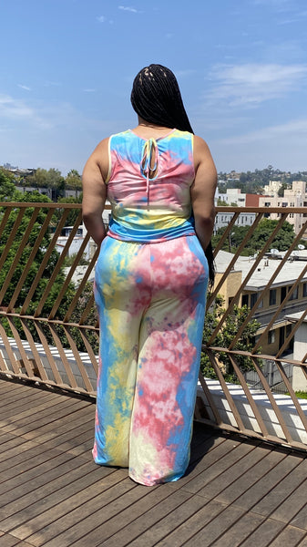 Michelle Sleeveless Tie Dye Jumpsuit - Anika